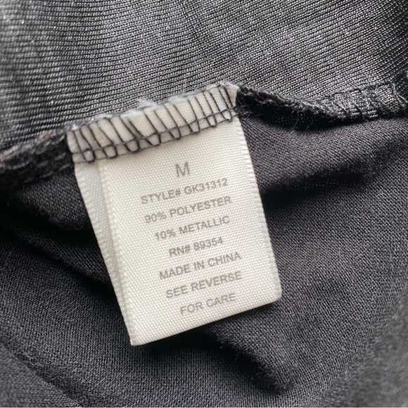 MADISON + HUDSON Gold Metallic Sequin Imitation Sleeveless Top Black Back Size M - Picture 5 of 8